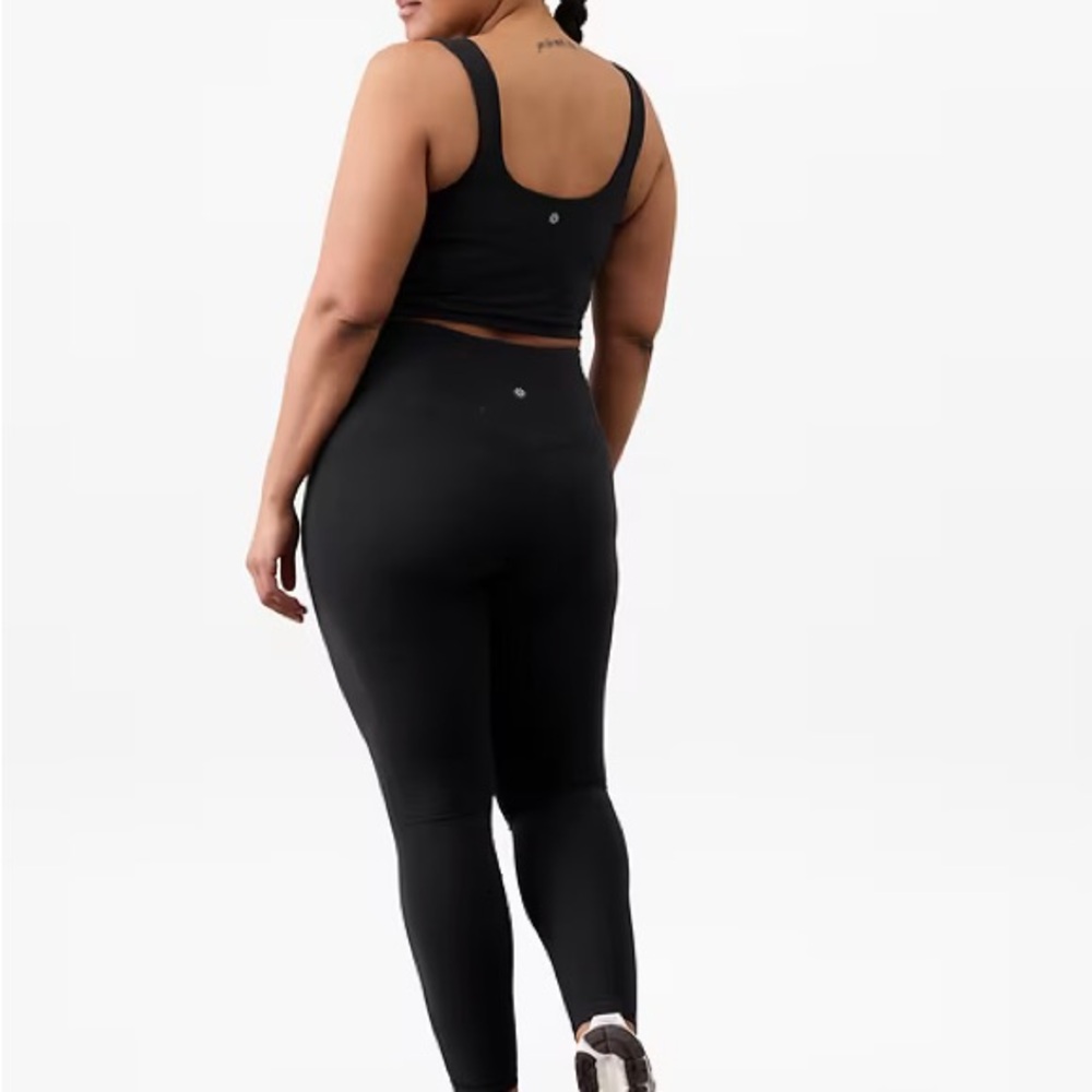 Athleta NWT Women's Dark Emerald Green High-Waisted Shiny Leggings